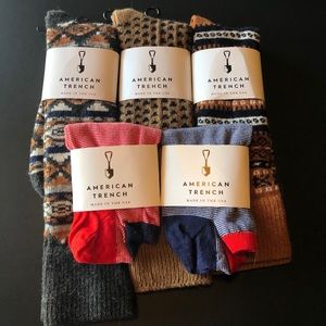 Lot of (5) American Trench Socks **NEW**